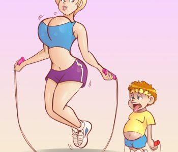 comic Exercise Mom