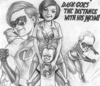 comic Incrediblesex Dash Coes The Distance With His Mom! - Color