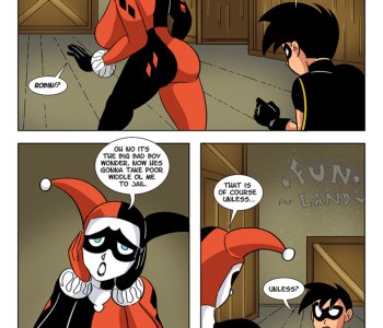 comic Harley And Robin In 'The Deal'