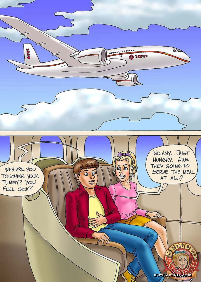 Airplane blowjob porn comics