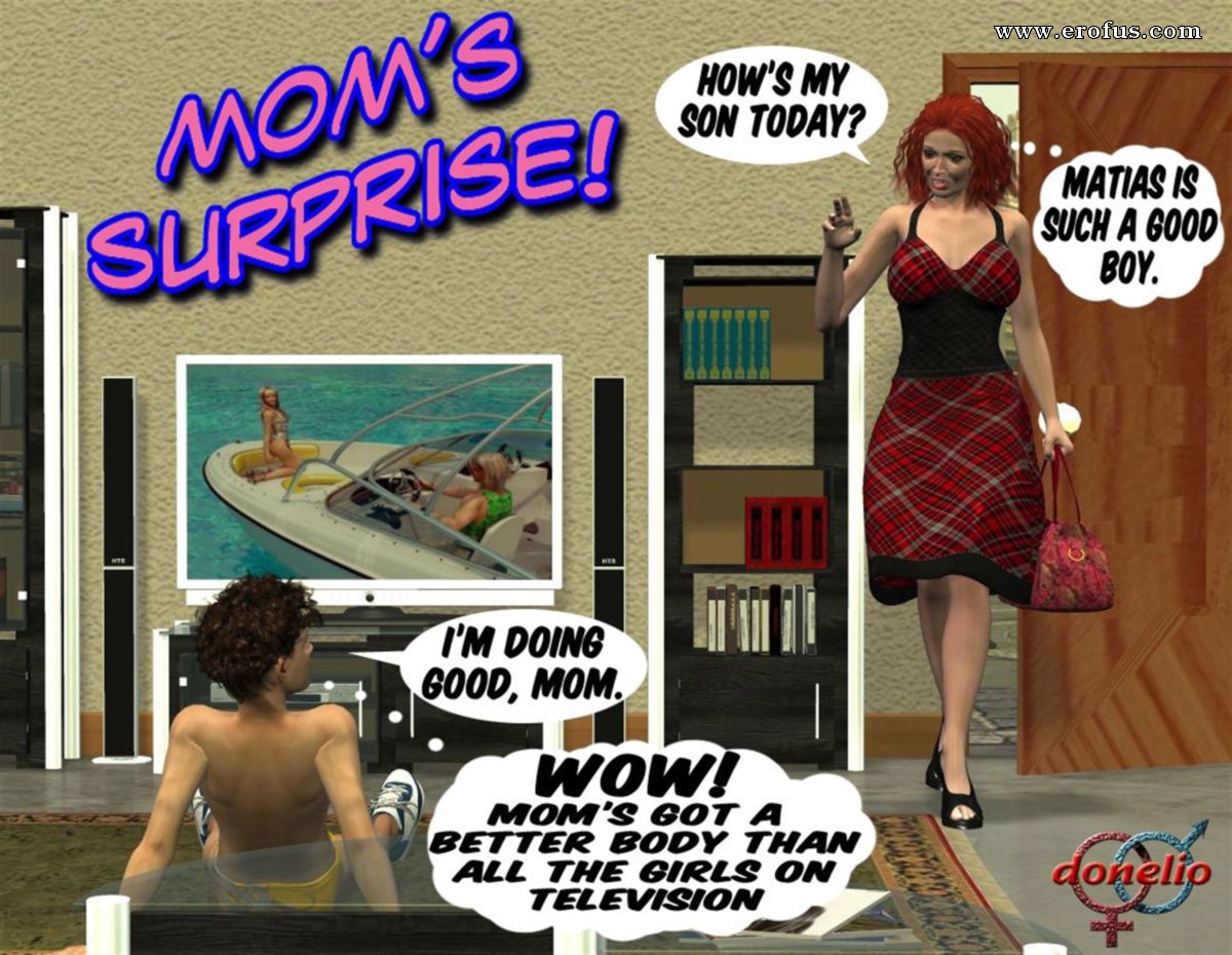 Page 1 | donelio-comicsmoms--surprise | Erofus - Sex and Porn Comics