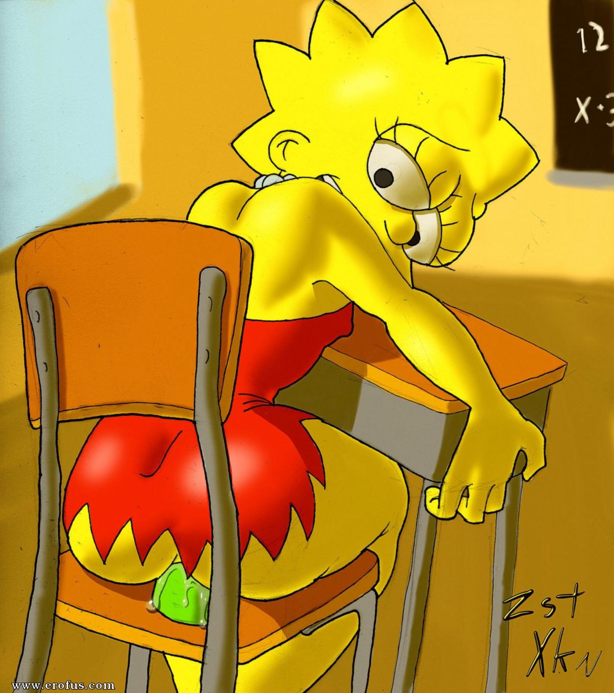 Bart and lisa sex in bed