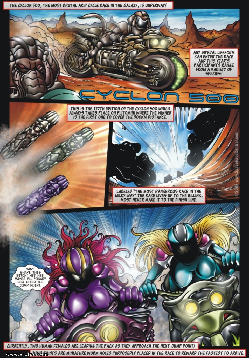 Page 1 | central-comics/space-babe-central/cyclon-500/issue ...