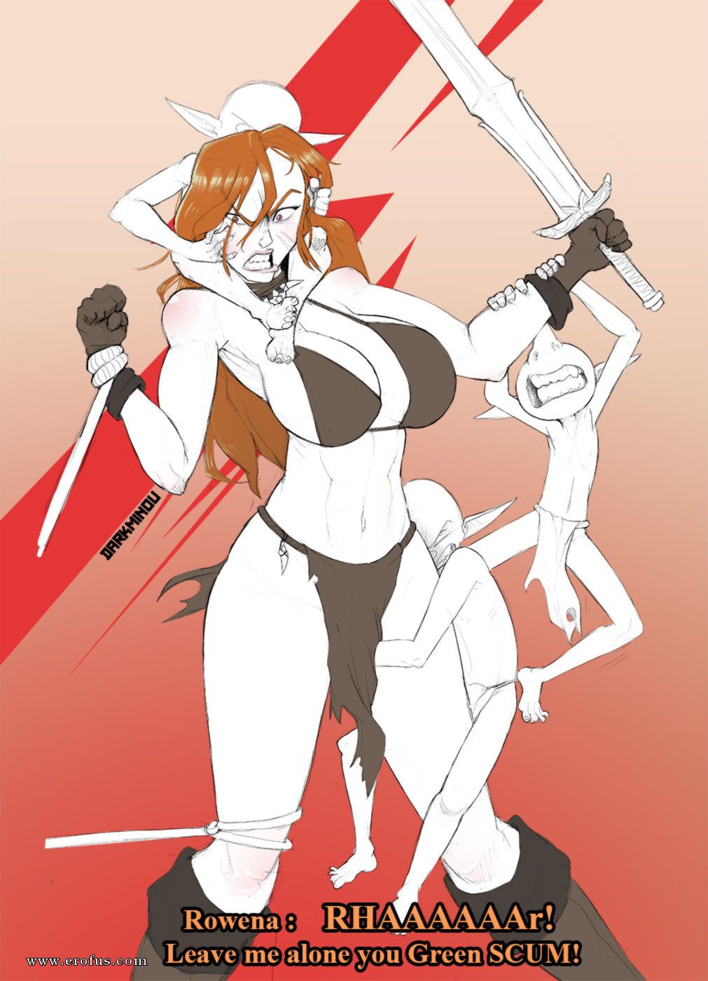 Page 1 | darkminou-comicsrowena-goblin-party | Erofus - Sex and Porn Comics