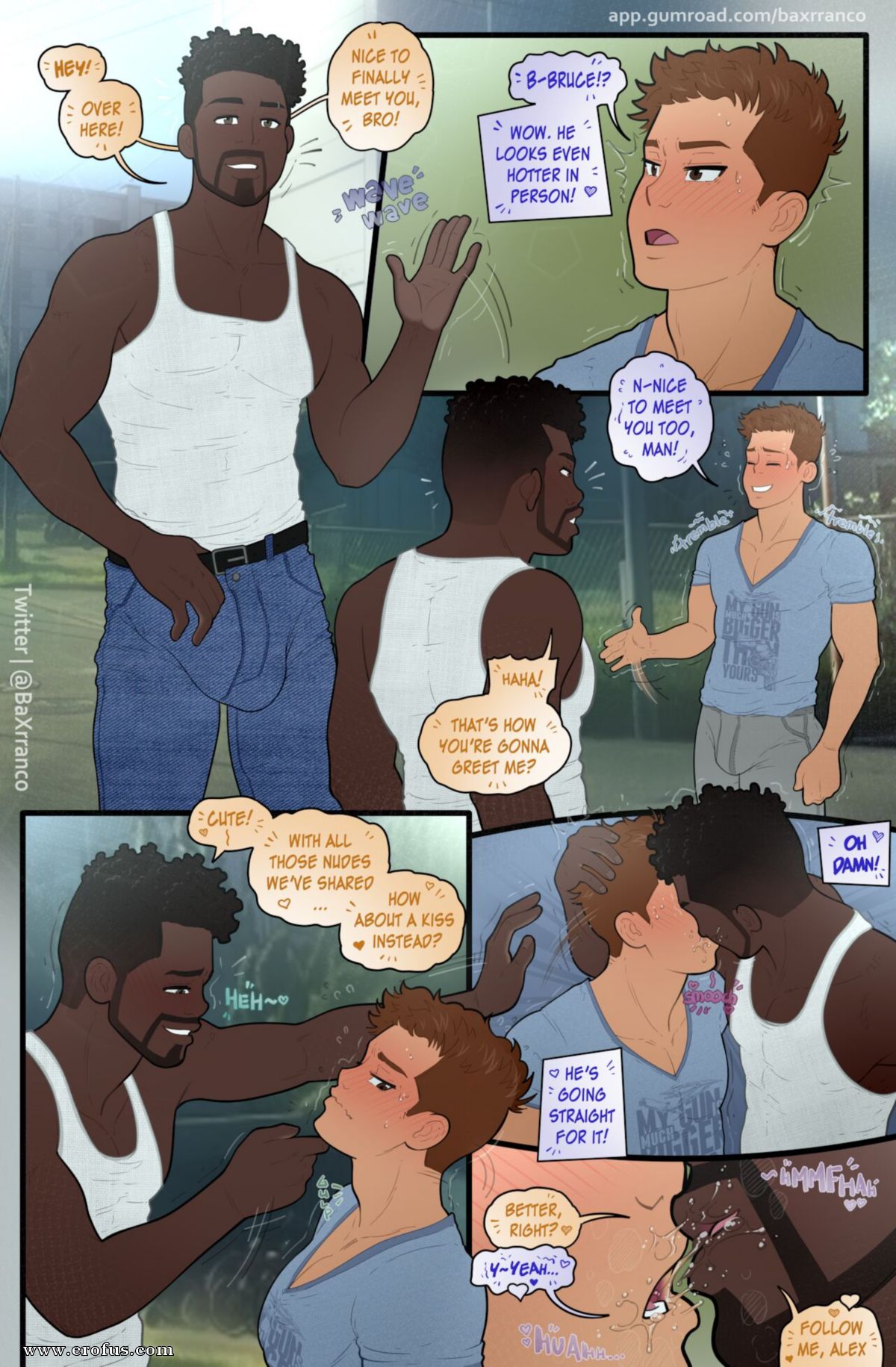Page 1 | gay-comics/baxrranco/e-friend-in-the-flesh | Erofus - Sex and Porn  Comics