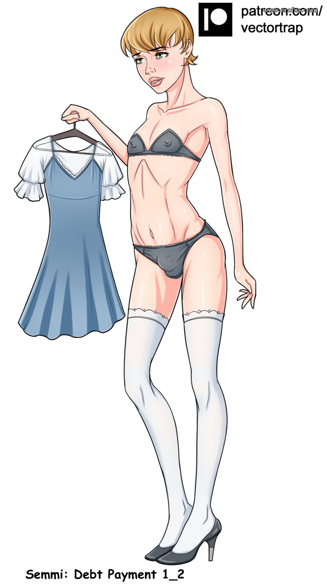 Crossdressing cartoon