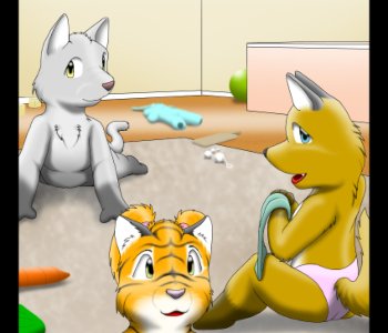 comic Cubs at Play