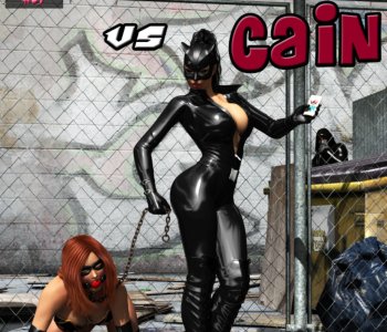 comic CatWoman vs Cain