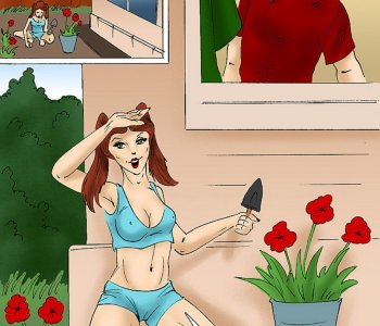 comic Sex adventure in the garden
