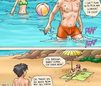 Threesome in the nude beach | Erofus - Sex and Porn Comics