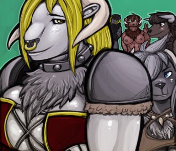 comic Dulcene & Her Beefy Beauties Ride Herd