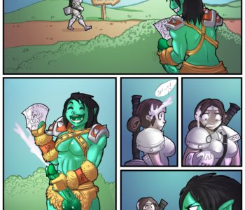 comic Orc versus Human