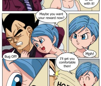 comic Bulma Licks Vegetas Feet