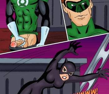 comic Catwoman fucks the Green Lantern