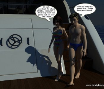 comic Family orgie on the yacht