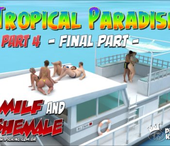 comic Tropical Paradise