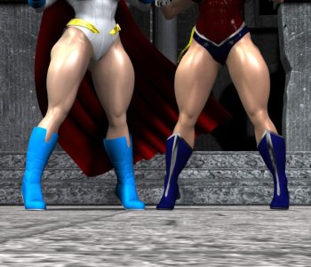 comic Powerhugging Wonder Woman