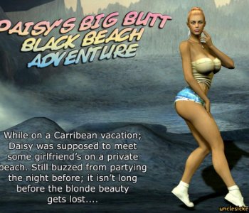 comic Daisys Big Butt Black Beach Adventure