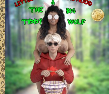 comic Little Red Striding Hood And The Big Tiddy Wolf