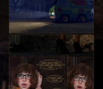 comic Velma Dinkley and Naughty Dog Scooby Doo