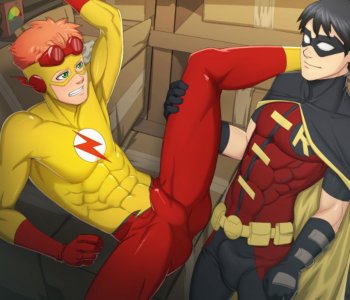 comic Kid flash x Robin
