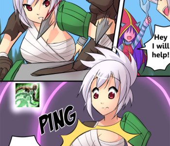 comic Lulu Helping Riven - League of Legends