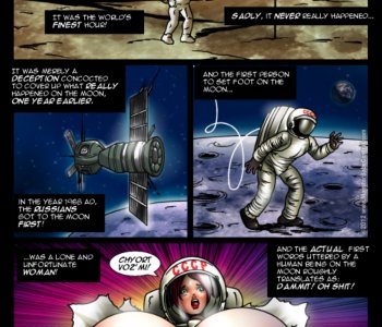 comic Woman on the moon!