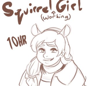 comic Squirrel Working Girl 10hr