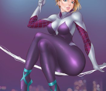 comic Gwen Stacy's Amazing Footjob Fucktime