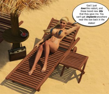 comic Beach Bikini Blow Up Doll