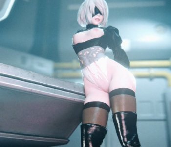 comic Gif Comic with 2B from Nier Automata