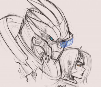 comic Shepard X Garrus