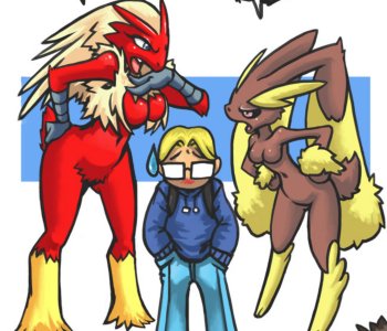 comic Pokemon Battle - Lopunny Vs Blaziken