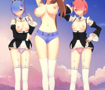 comic Rem And Ram In Skinsuit Adventure