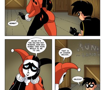 comic Harley And Robin In 'The Deal'