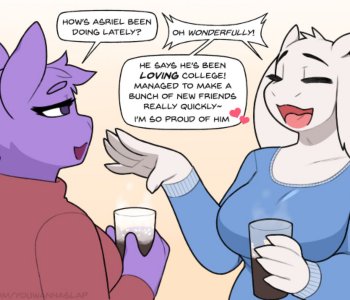 comic Asriel In College