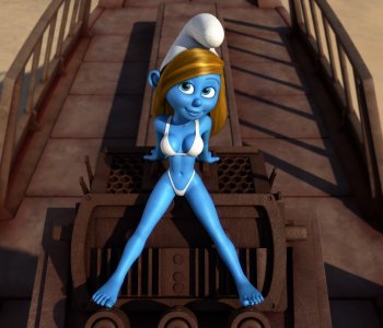 comic Smurfette On Tatooine