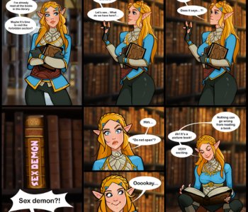 comic Zelda In A Library