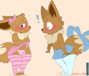 comic Eevee Duo