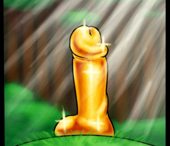 comic Golden Dildo