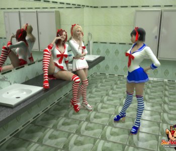 comic Tranny Schoolgirls Fucking