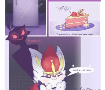 comic Cinderace Midnight Cake