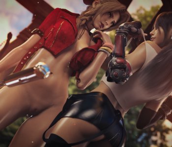 comic Tifa And Aerith