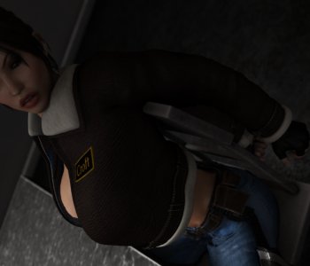comic Lara Croft Gets Threesome From Shemales