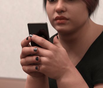 comic Goth BBW To Blonde