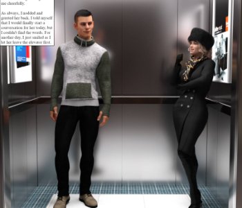 comic Elevator Intrigue