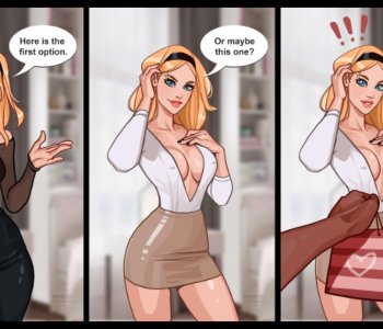 comic Gwen prepearing for the party