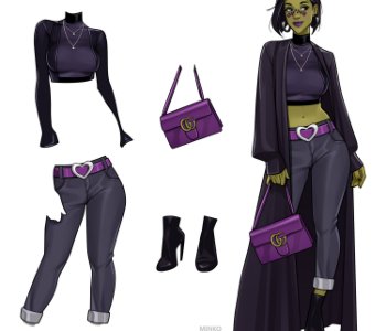 comic Barriss in modern outfit