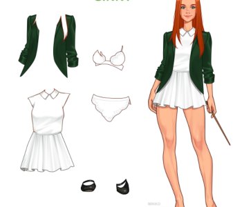 comic Ginny in modern outfit