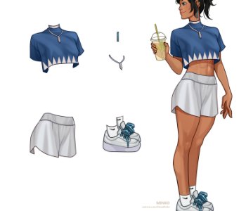 comic Korra in modern outfit